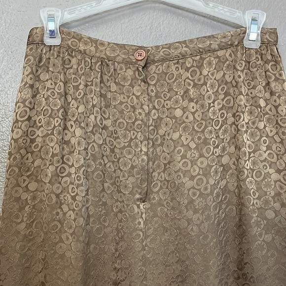 Bellini Paris Mode Silk Skirt Brown size 6 - Picture 10 of 12